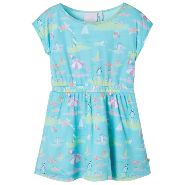 Vestido infantil água-marinha clara 128 D