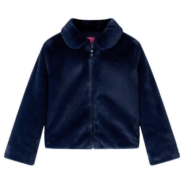 Chaqueta para niños de cuero sintético azul marino 104 D