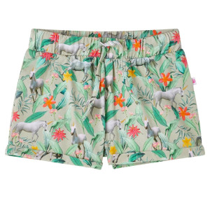 Shorts infantil com cordão cáqui claro 140 D