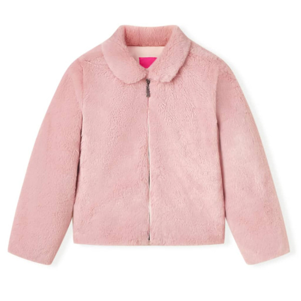 Chaqueta para niños de cuero sintético rosa 128 D