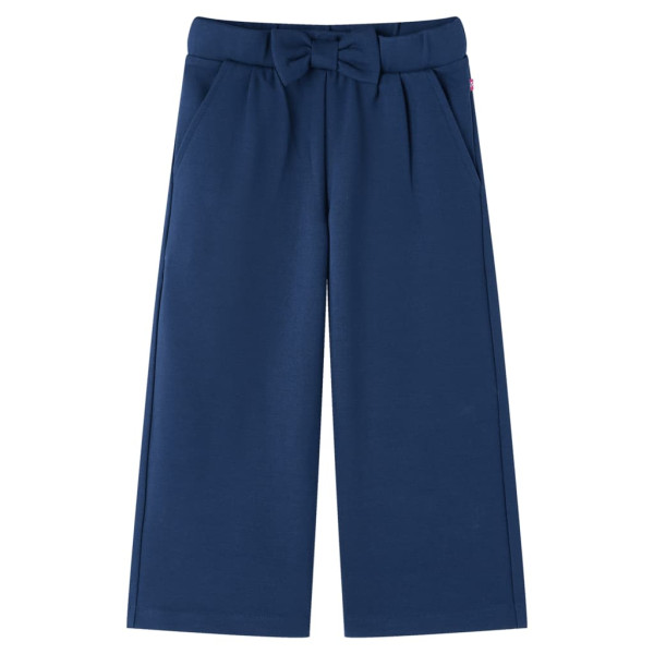 Pantalón para niños con perneras anchas azul marino 128 D