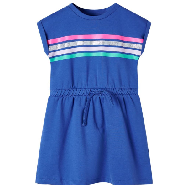 Vestido para niños con cordón azul cobalto 128 D