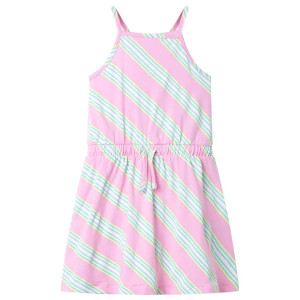 Vestido infantil sem mangas com cordão rosa 92 D