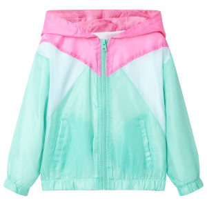 Chaqueta con capucha y cremallera para niños multicolor 140 D