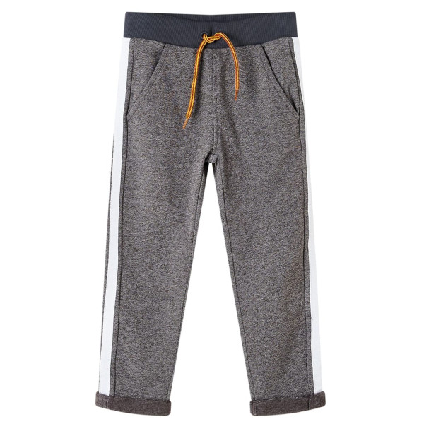 Pantalón de chándal infantil gris oscuro mélange 128 D