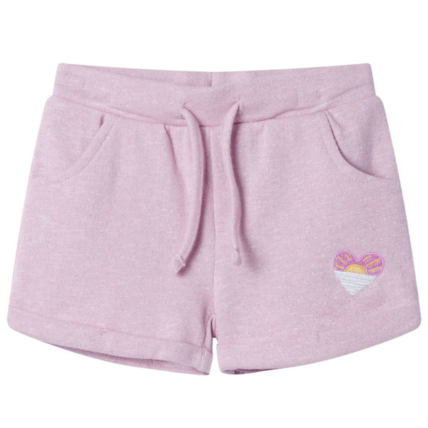 Pantalones cortos infantiles con cordón color lila mixto 104 D