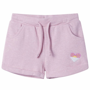 Shorts infantis com cordão de cor lilás misto 128 D