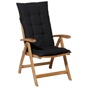 Madison Cojín de silla con respaldo Panama 123x50cm negro D