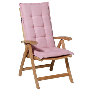 Madison Almofada para cadeira panamá com encosto alto 123x50cm rosa suave D