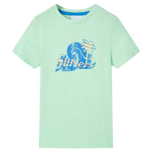 Camiseta infantil verde claro 140 D