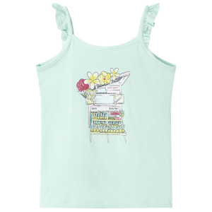 Camiseta de tirantes infantil verde menta claro 104 D