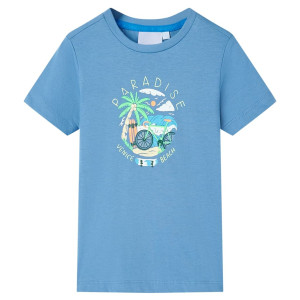 Camiseta infantil azul medio 104 D