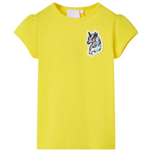 Camiseta de niños amarillo brillante 128 D