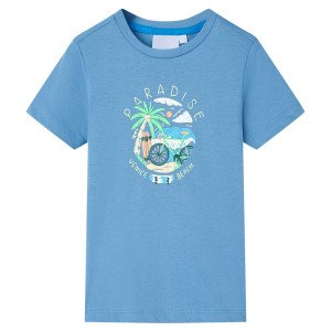 Camiseta infantil azul medio 92 D