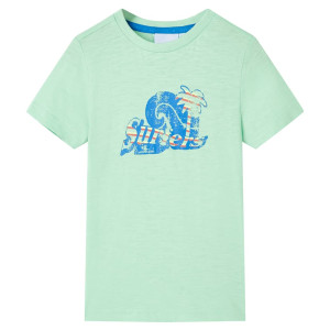 Camiseta infantil verde claro 104 D