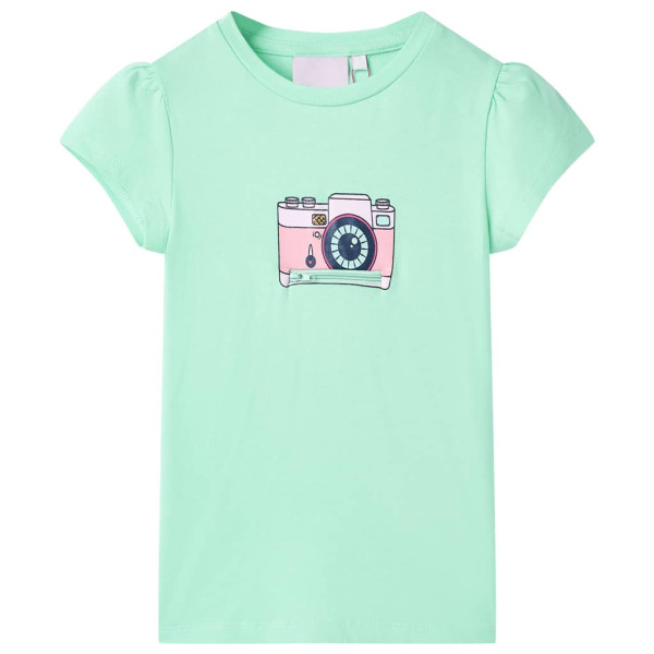 Camiseta infantil verde brillante 92 D