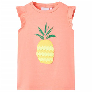 Camiseta de niños color coral neón 92 D