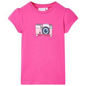 Camiseta infantil rosa oscuro 128 D