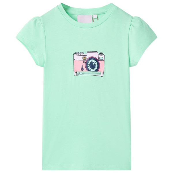 Camiseta infantil verde brillante 140 D