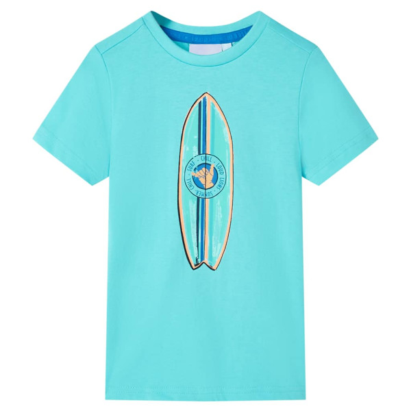 T-shirt infantil de manga curta com aquamarine 116 D