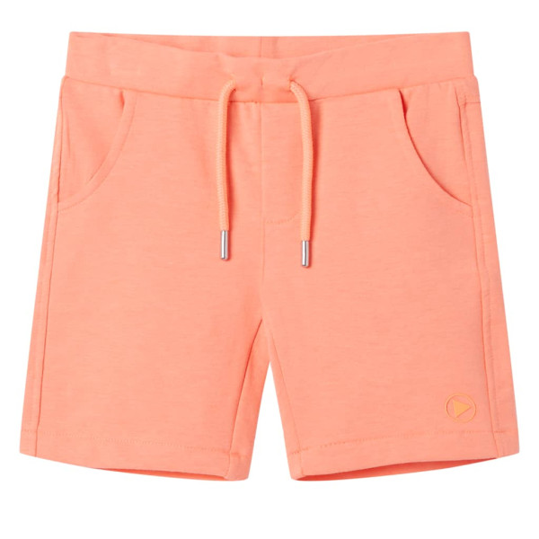 Pantalón corto infantil con cordón naranja neón 128 D