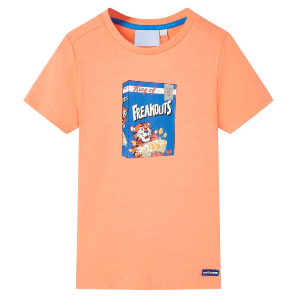 Camiseta de manga corta de niños naranja neón 92 D