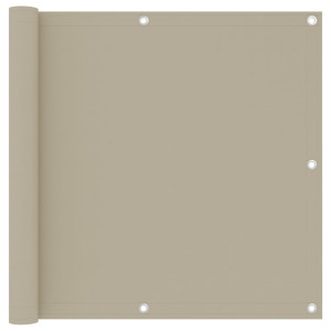 Toldo para balcão de tecido oxford beige 90x300 cm D