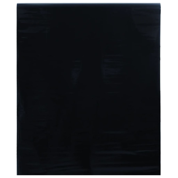 Lámina de ventana esmerilada estática PVC negro 90x500 cm D