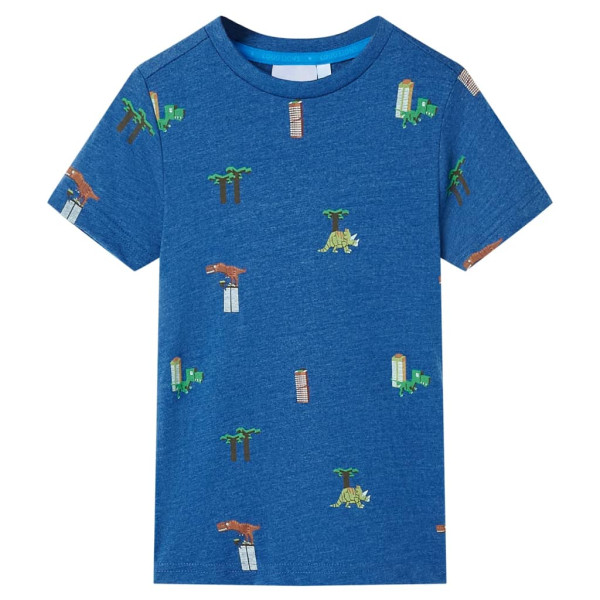 Camiseta de niños azul oscuro mélange 104 D