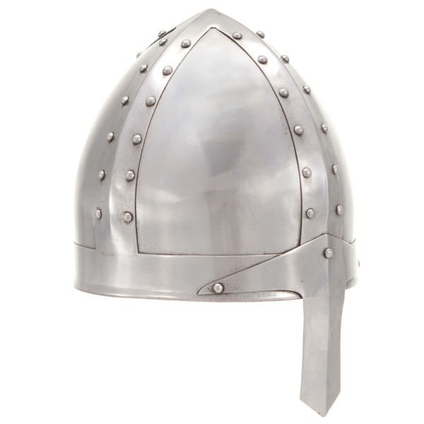 Capacete medieval LARP aço prata D