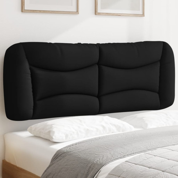 Cabecero de cama acolchado tela negro 120 cm D