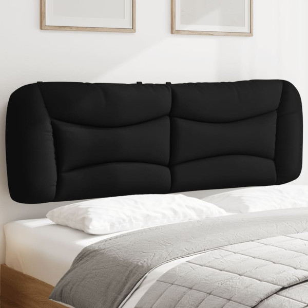 Cabecero de cama acolchado tela negro 160 cm D