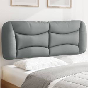 Cabeça de cama acolchada tecido cinza claro 140 cm D