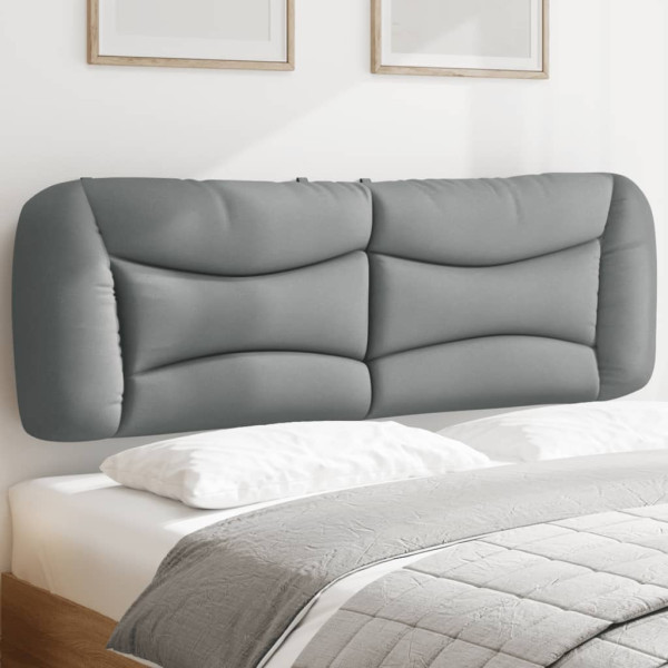 Cabeça de cama acolchada de tecido cinza claro 160 cm D