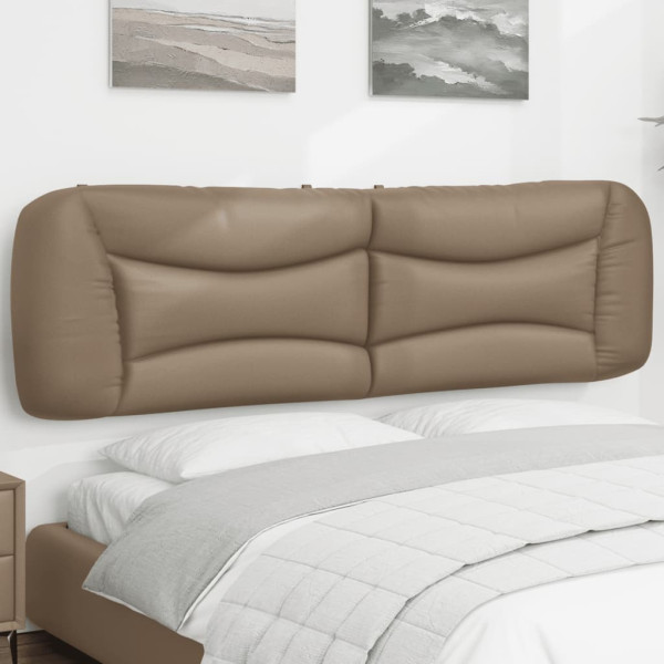 Cabecero de cama acolchado cuero sintético capuchino 180 cm D