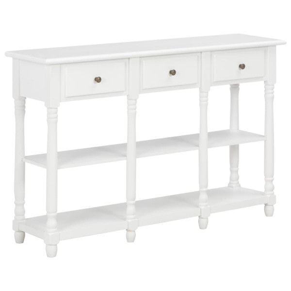 Mesa consola de MDF blanca 120x30x76 cm D