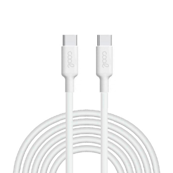 Cable USB Compatible COOL Universal TIPO-C a TIPO-C (3 metros) Blanco 3 Amp D