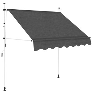 Toldo retráctil de operación manual antracita 200 cm D