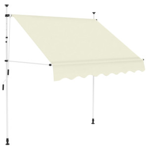 Toldo retráctil de operación manual 150 cm crema D