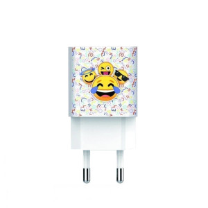 Carregador de parede Tech One Tech Emojitech Smile TEC2502 branco D
