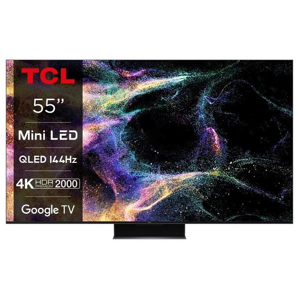 Smart TV TCL 55" QLED-Mini LED 4K UHD LED 55C845 negro D