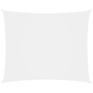 Toldo de vela rectangular tela Oxford blanco 5x6 m D
