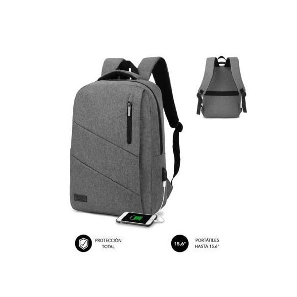 Mochila Subblim city backpack para portátiles hasta 16" gris D