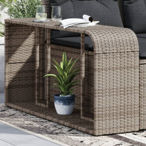 Prateleiras de armazenamento 2 unidades de rattan sintético cinza D