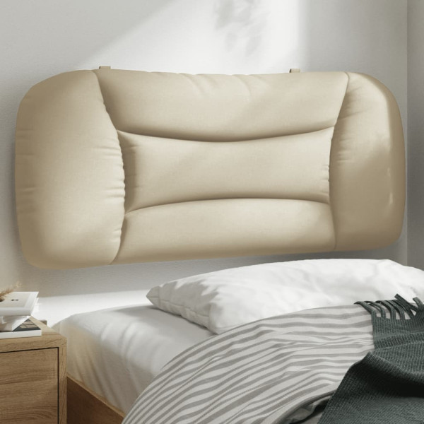 Cabeça de cama acolchada de tecido creme 90 cm D