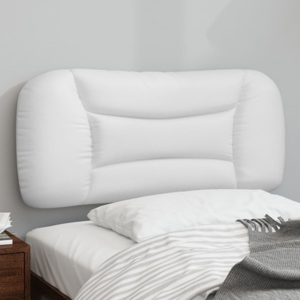 Cabeça de cama acolchada de couro sintético branco 90 cm D