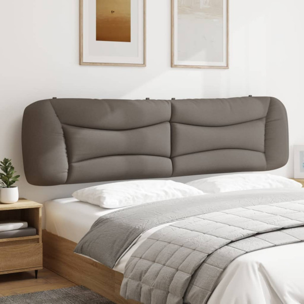 Cabecero de cama acolchado tela gris taupe 200 cm D