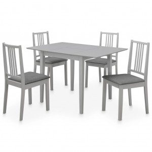 Juego de muebles de comedor 5 piezas MDF gris D