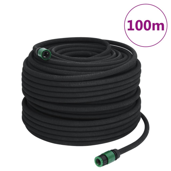 Mangueira porosa para jardim borracha preta 16 mm 100 m D