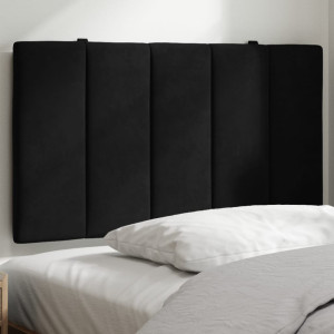 Cabeça de cama acolchada veludo preto 90 cm D